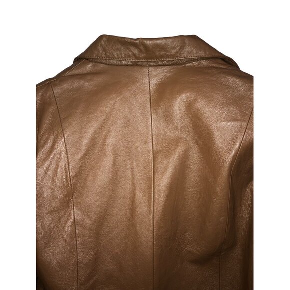 Chadwick's Brown Genuine Leather Jacket SIZE 4P NWT - Picture 7 of 14